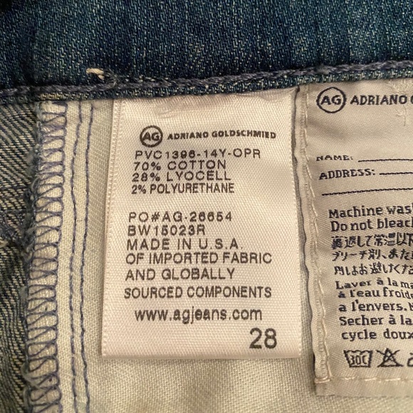 AG X Shopbop Farrah Destroyed Skinny Jeans Size 28 - Picture 4 of 7